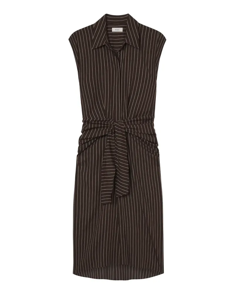 A.L.C. Emilia striped tie mini dress - Braun Braun