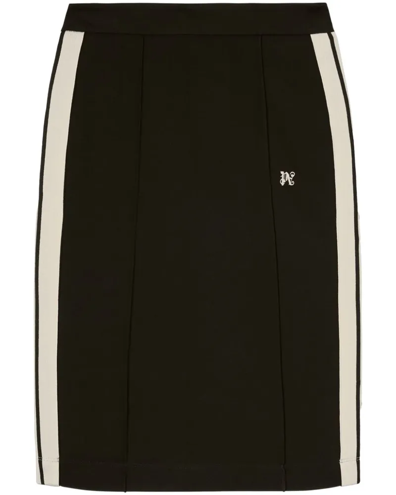 Palm Angels Midirock mit Monogramm - Schwarz Schwarz