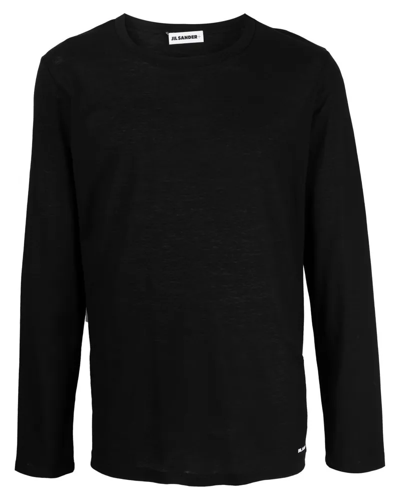 Jil Sander Klassisches Langarmshirt - Schwarz Schwarz
