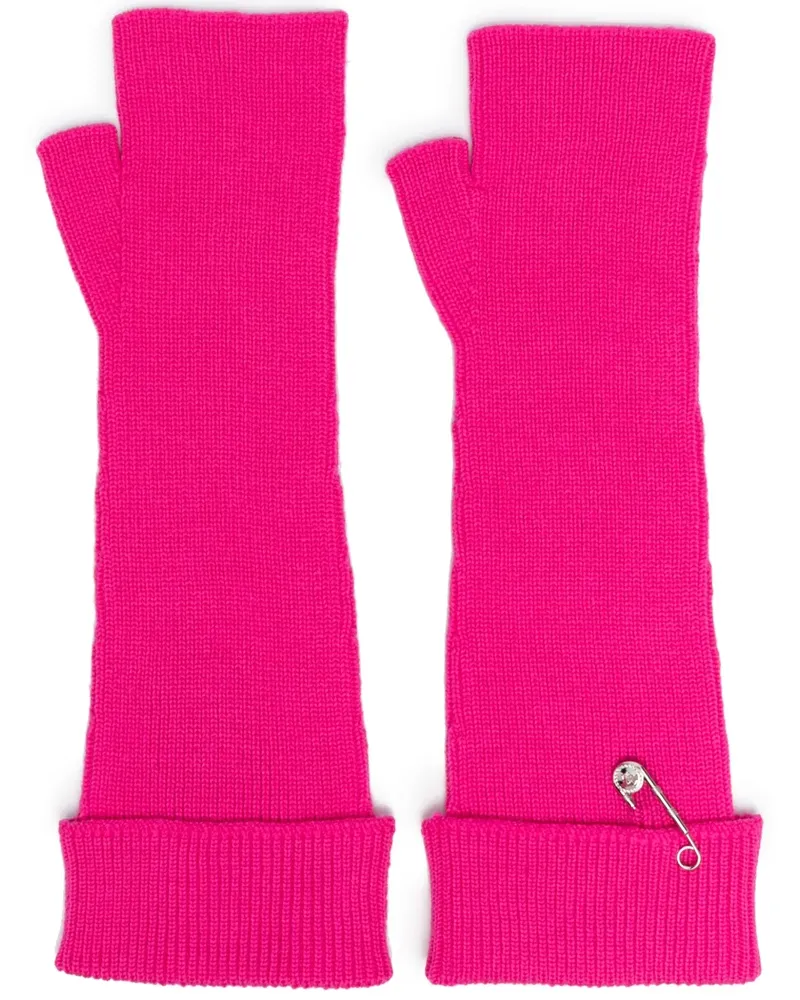 Versace Gestrickte Stulpen mit Sicherheitsnadel - Rosa Rosa