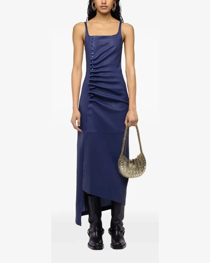Paco Rabanne Drapiertes Maxikleid mit Druckknopf - Blau Blau