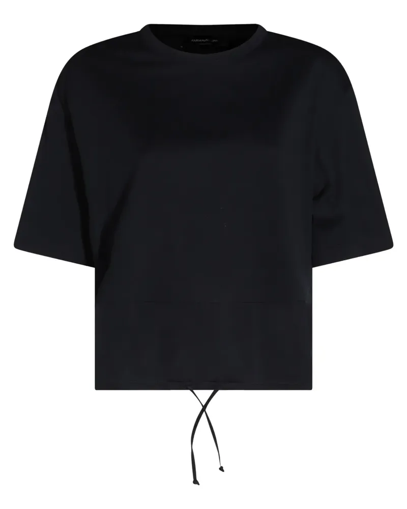 Fabiana Filippi T-Shirt mit Kordelzugbund - Blau Blau