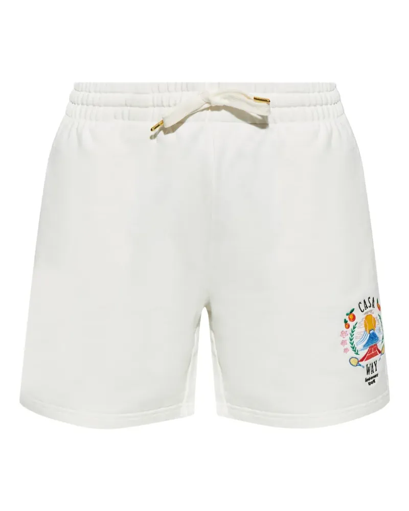 Casablanca Paris Shorts mit Kordelzug - Weiß Weiß