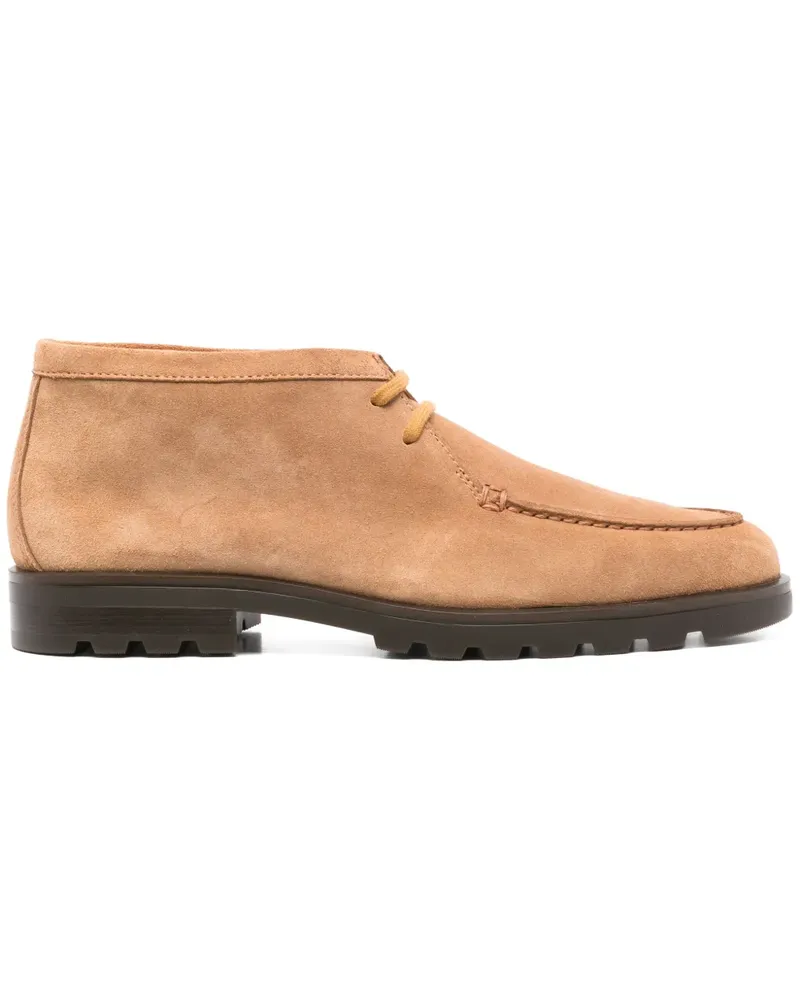 Santoni Derby-Schuhe aus Wildleder - Nude Nude