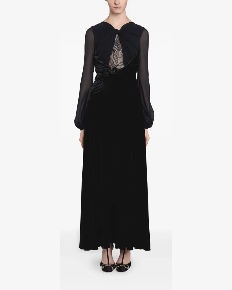 Giambattista Valli Kleid mit Spitzeneinsatz - Schwarz Schwarz
