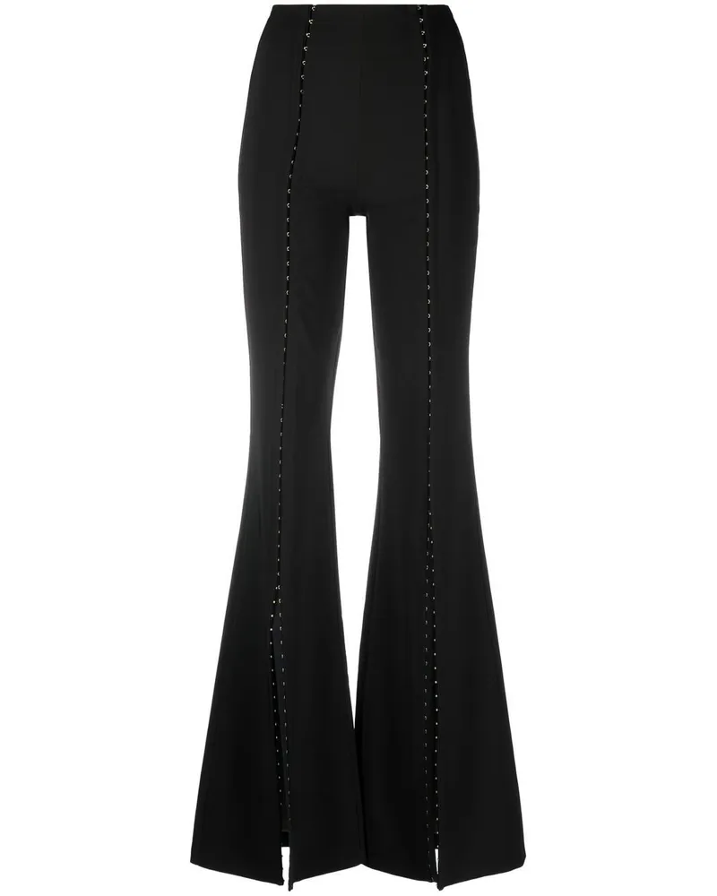 Murmur hook and eye flared trousers Schwarz