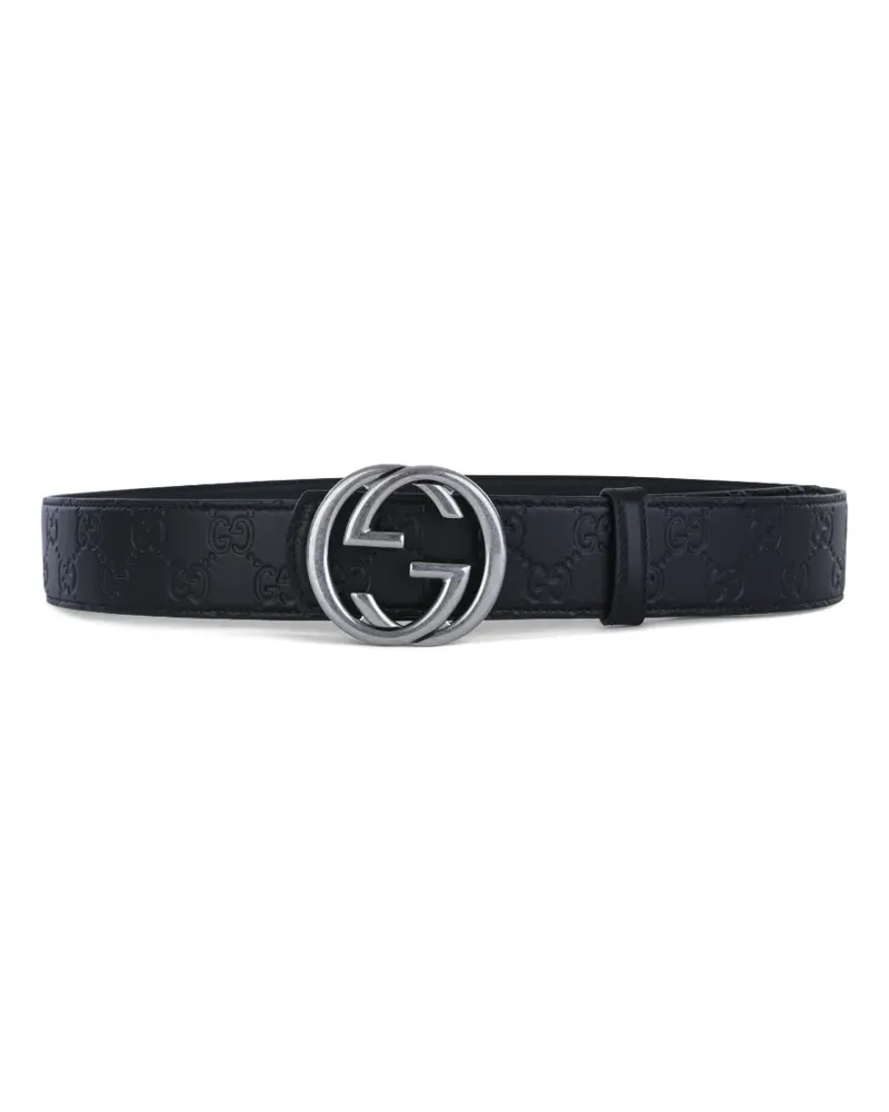 Gucci Gürtel mit Prägung - Schwarz Schwarz