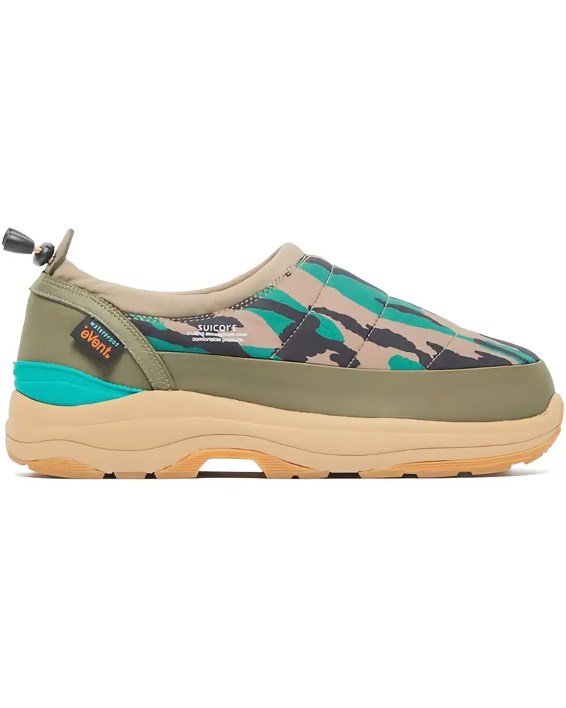 SUICOKE Gesteppte Sneakers mit Camouflage-Print - Grün Grün