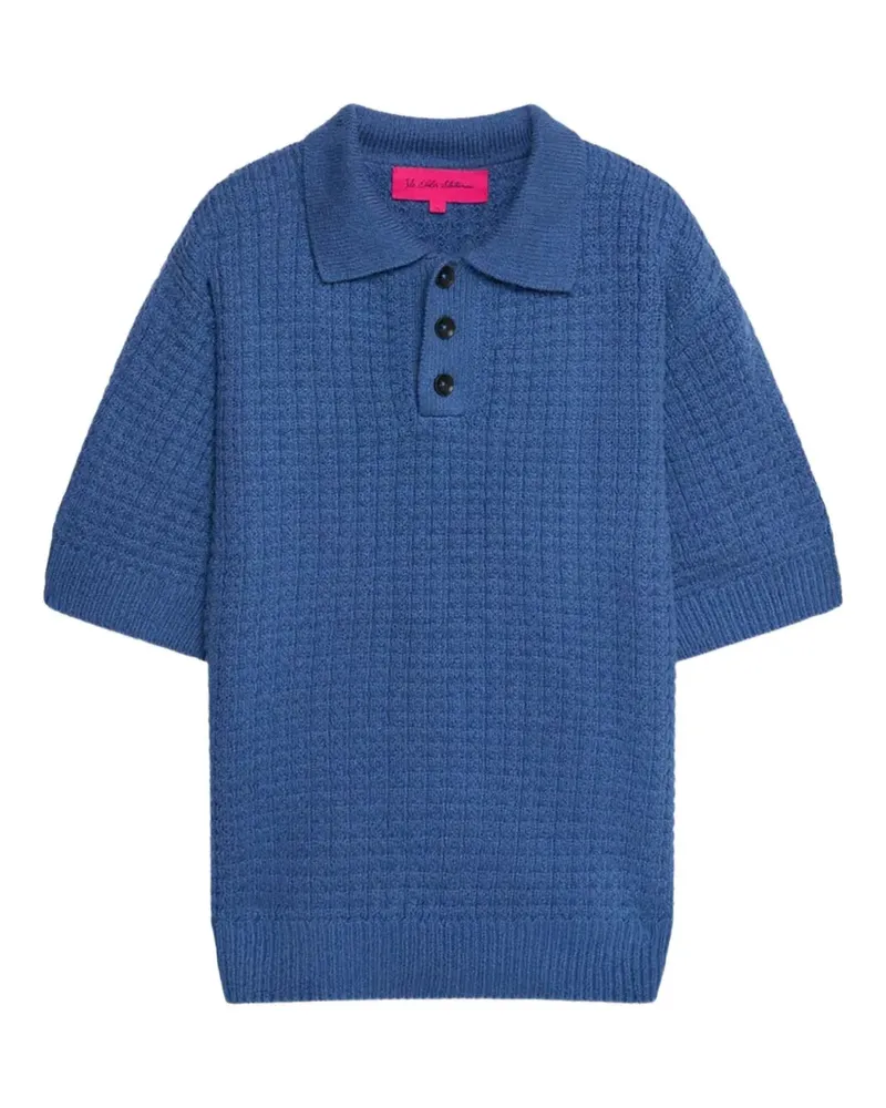 The Elder Statesman Strukturiertes Poloshirt - Blau Blau