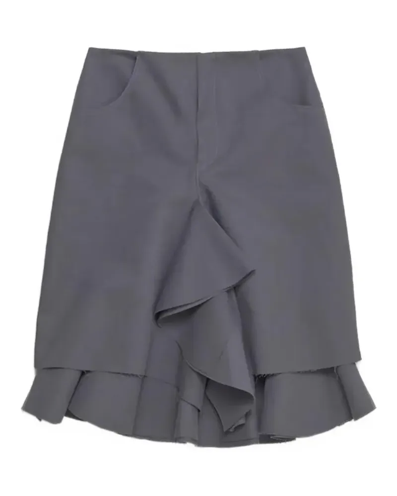 Fidan Novruzova Evi ruffled frayed skirt - Grau Grau