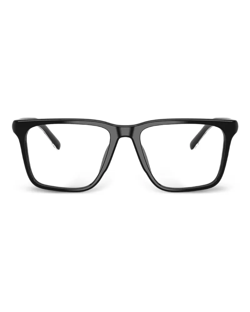 Diesel Brille mit eckigem Gestell - Schwarz Schwarz