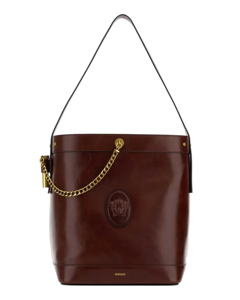 Versace Pivot leather bucket bag - Braun Braun