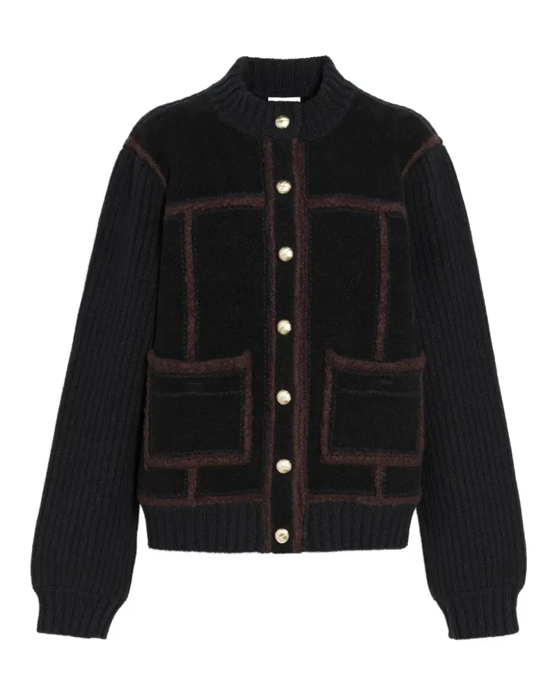 Barrie Gerippter Cardigan - Schwarz Schwarz