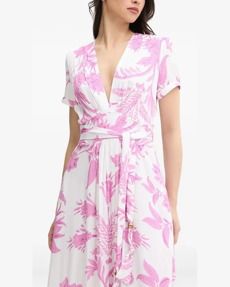 Melissa Odabash Maxikleid mit Blumen-Print - Weiß Weiß