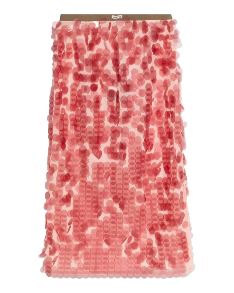 MUNTHE Bomi sequin-embellished midi skirt - Rosa Rosa