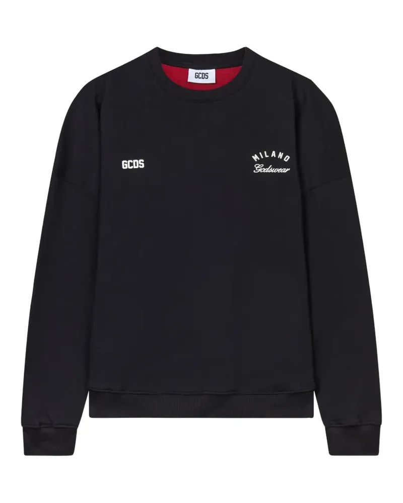 GCDS Sweatshirt mit Logo-Print - Schwarz Schwarz