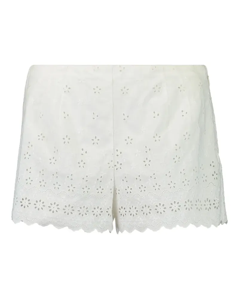 DÔEN Arda broderie anglaise shorts - Weiß Weiß