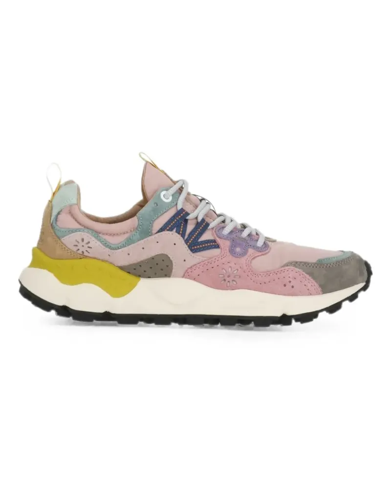 Flower MOUNTAIN Yamano 3 floral-panel sneakers - Rosa Rosa