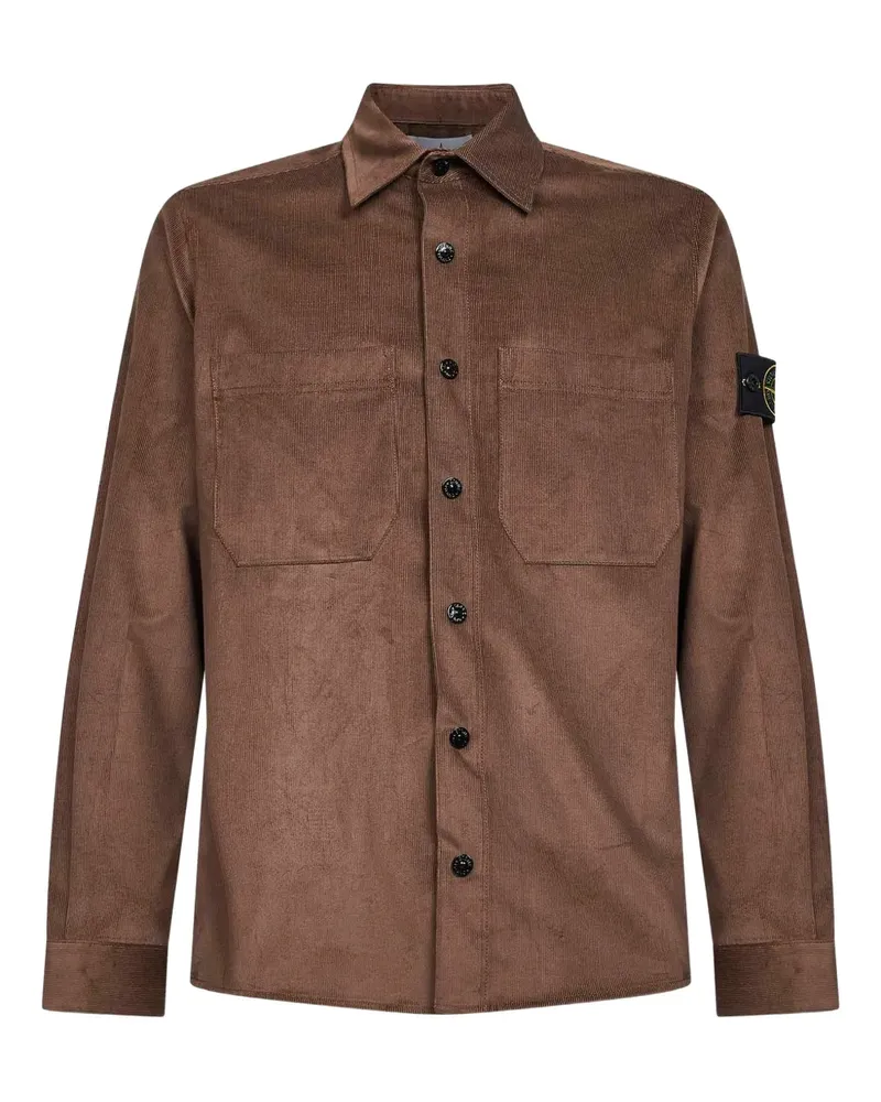 Stone Island patch-pocket long-sleeve shirt - Braun Braun