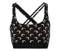 Sport-BH mit Logo-Print - Schwarz