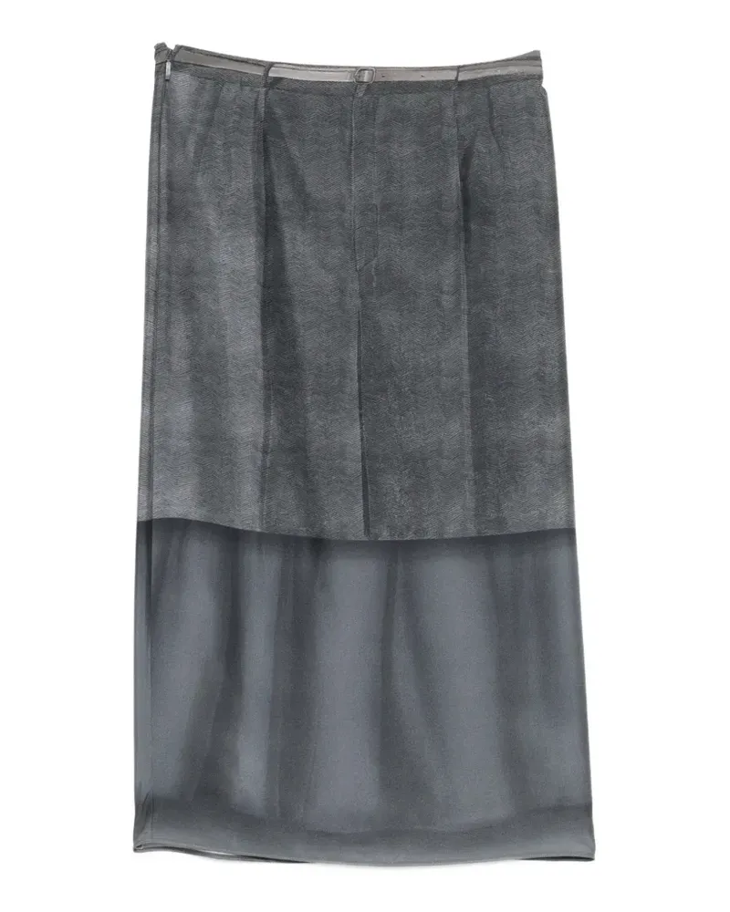 JNBY Midirock in Kontrastfarben - Grau Grau