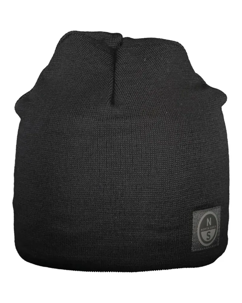 North Sails logo-patch beanie hat - Schwarz Schwarz