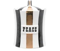 Gestreifter Peace Kanister - Weiß