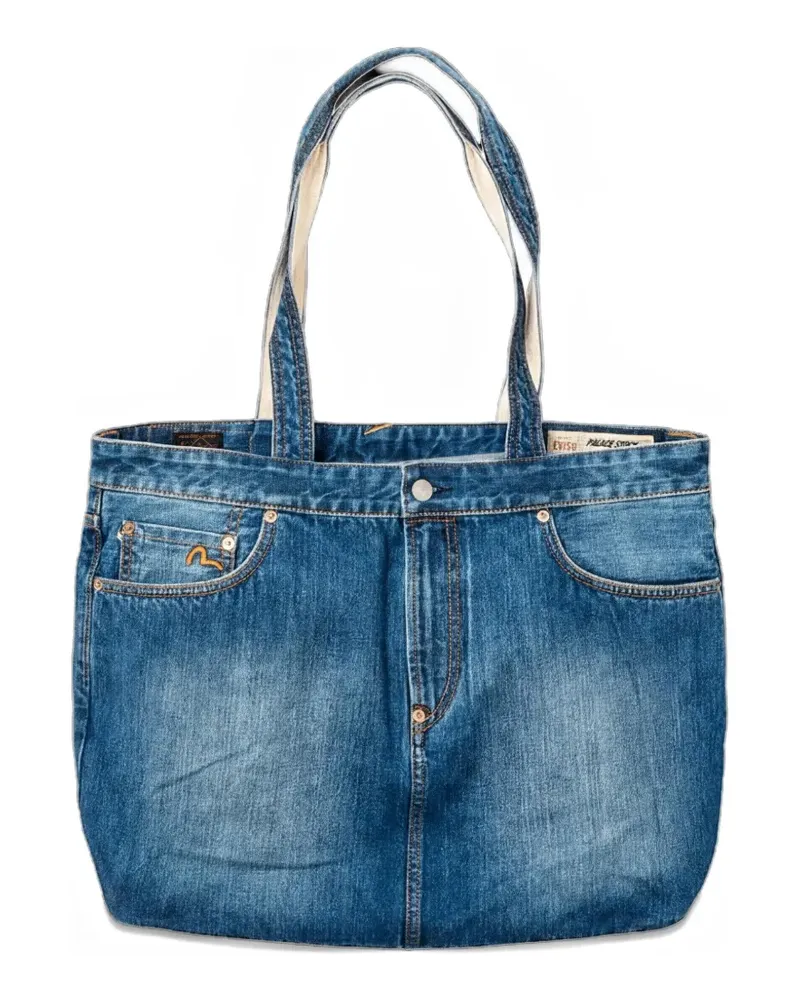 PALACE x Evisu Jeans-Tote Bag mit Logo-Print - Blau Blau