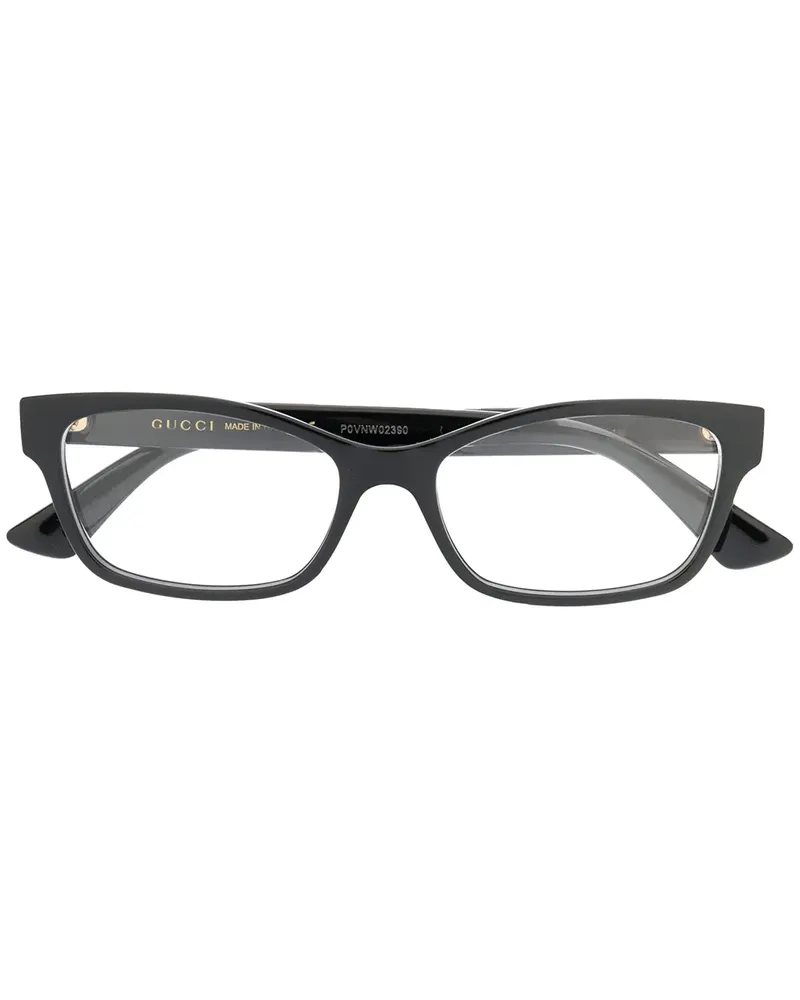 Gucci Rechteckige 'GG0635O' Brille - Schwarz Schwarz
