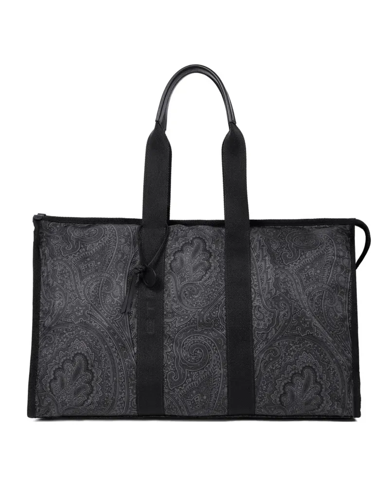 Etro Große Arnica Reisetasche mit Paisley-Print - Schwarz Schwarz