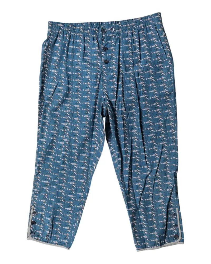 Dolce & Gabbana swordfish-print pyjama bottoms - Blau Blau
