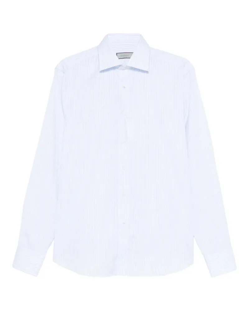 Canali checked shirt - Weiß Weiß