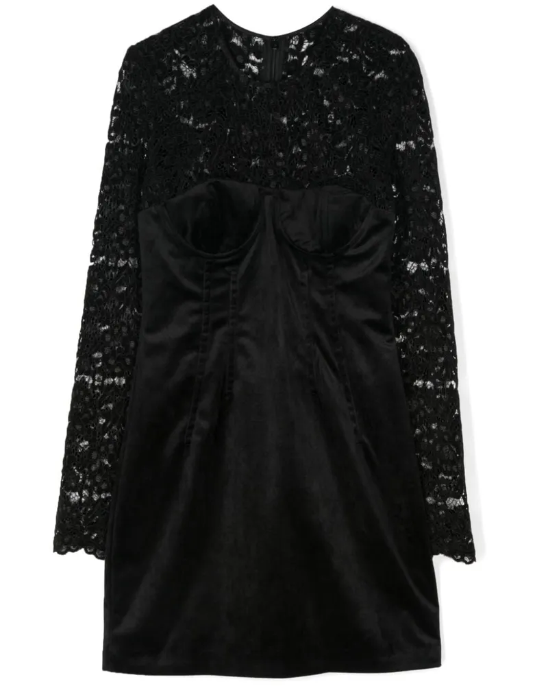 Chiara Ferragni Minikleid mit Einsätzen - Schwarz Schwarz