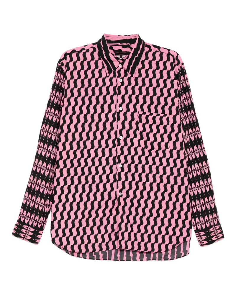 Comme des Garçons geometric-print shirt - Rosa Rosa