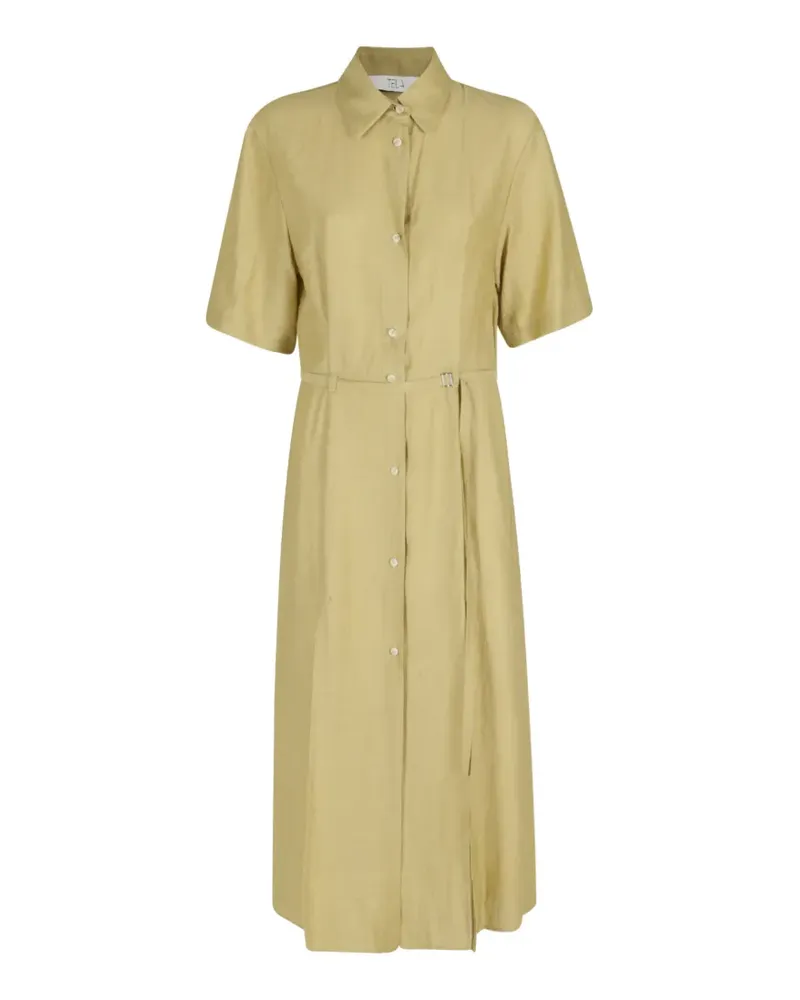 TELA buttoned belt-detail midi dress - Grün Grün