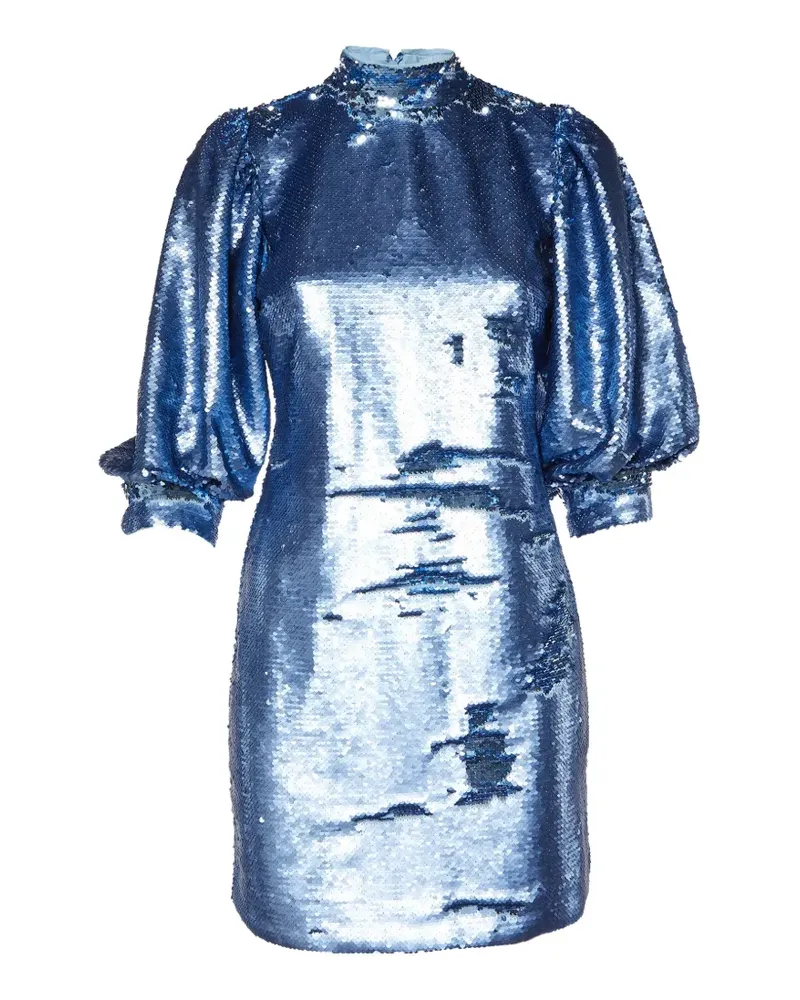 Ganni sequin-embellished midi dress - Blau Blau