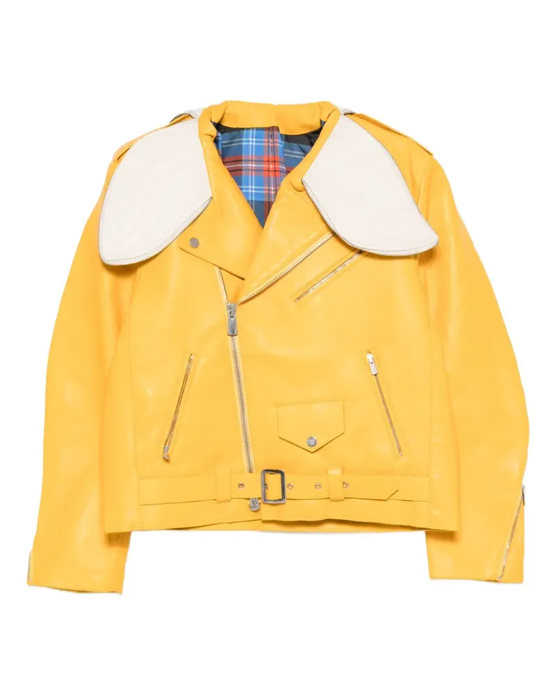 Charles Jeffrey Loverboy Banana Bikerjacke - Gelb Gelb