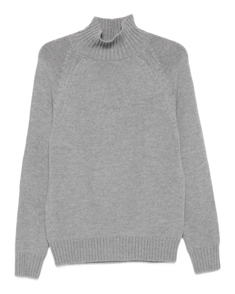 Eleventy V-Ausschnitt-Pullover mit Raglanärmeln - Grau Grau