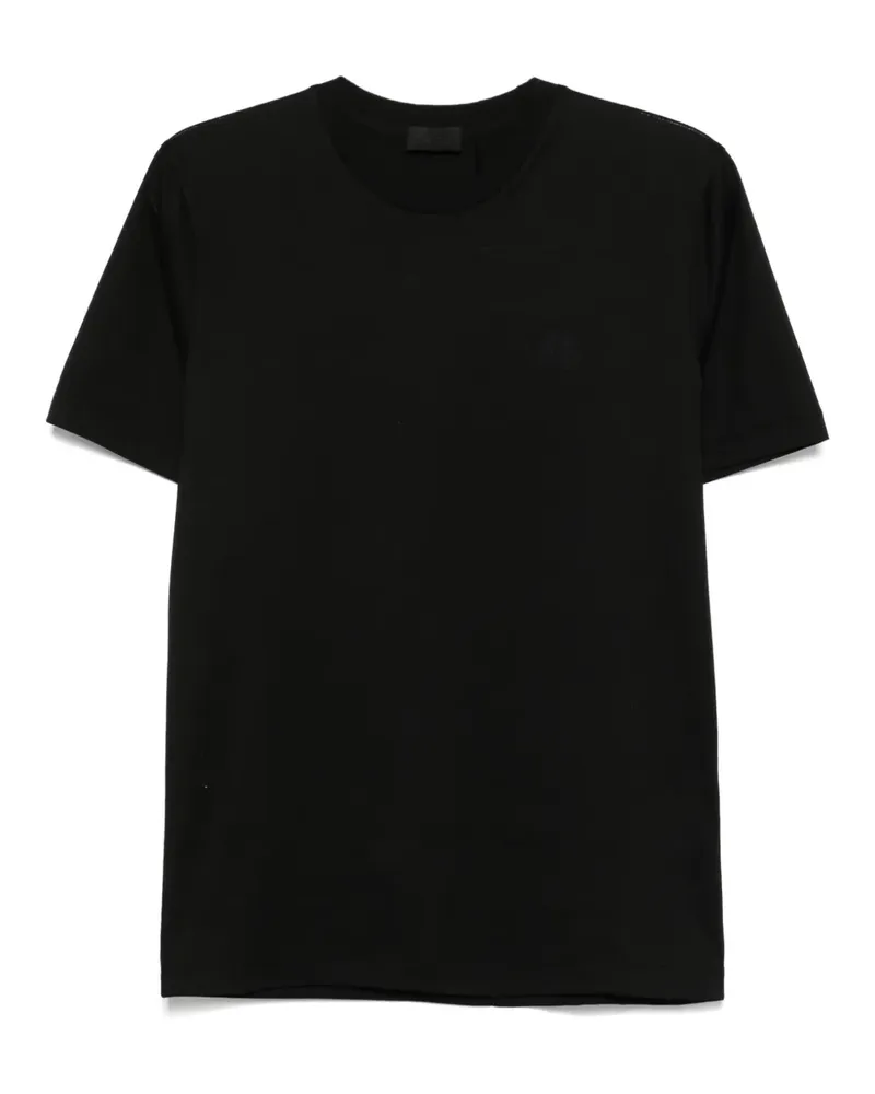 Moncler T-Shirt mit Logo-Print - Schwarz Schwarz