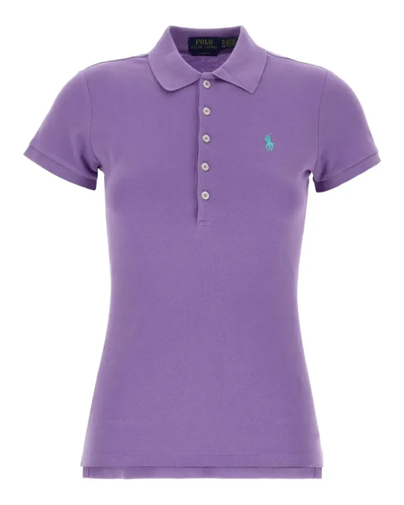 Ralph Lauren logo-embroidered polo top - Violett Violett
