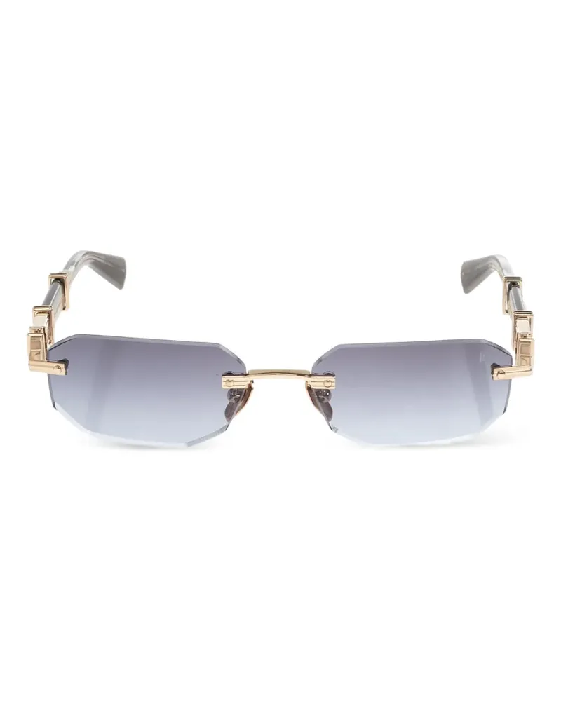 Balmain Rahmenlose Sonnenbrille - Schwarz Schwarz