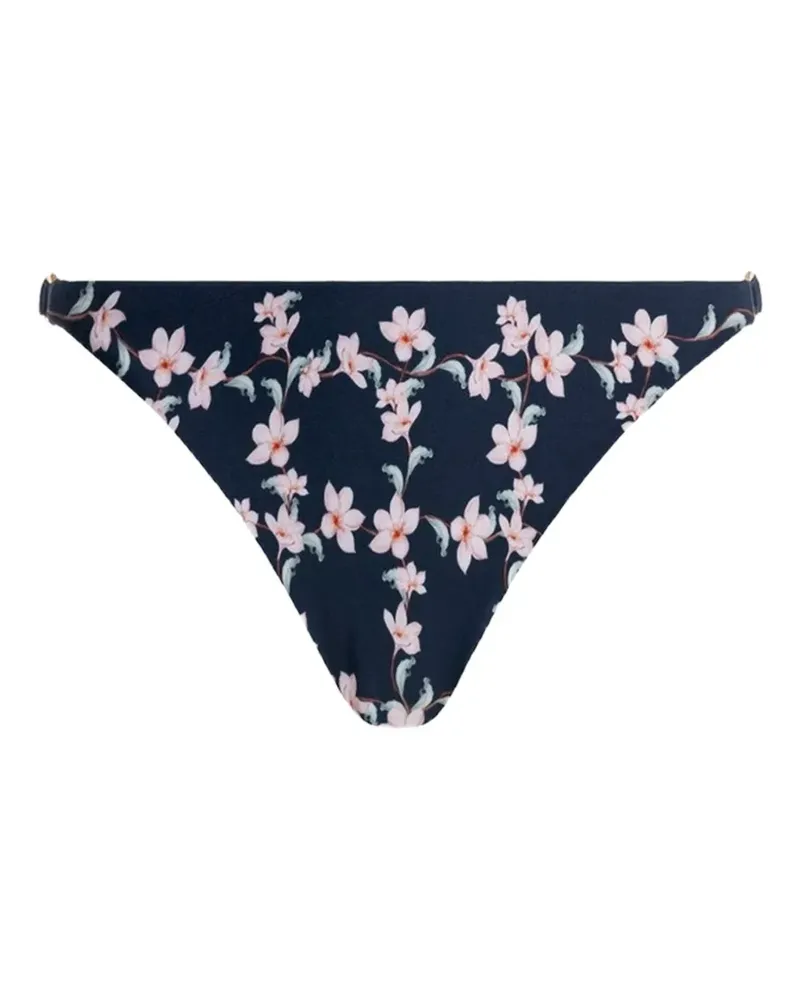AGUA BENDITA Palmira Anhelo Bikinihöschen mit Blumenprint - Blau Blau