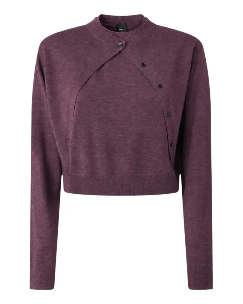 Pinko Geknöpfter Pullover im Layering-Look - Violett Violett