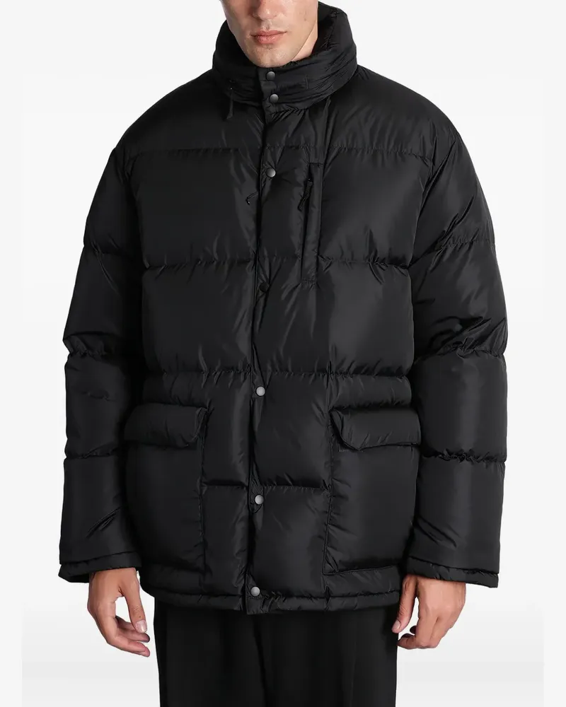 ASPESI Gefütterte Kapuzenjacke - Schwarz Schwarz