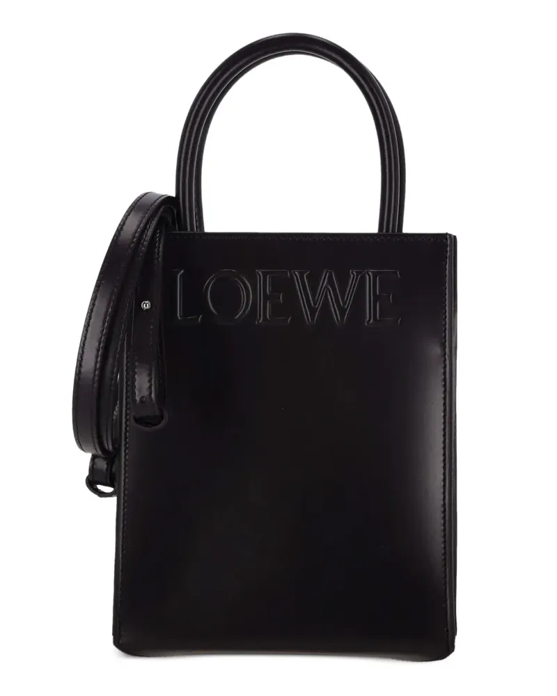 Loewe Shopper mit Logo-Prägung - Schwarz Schwarz