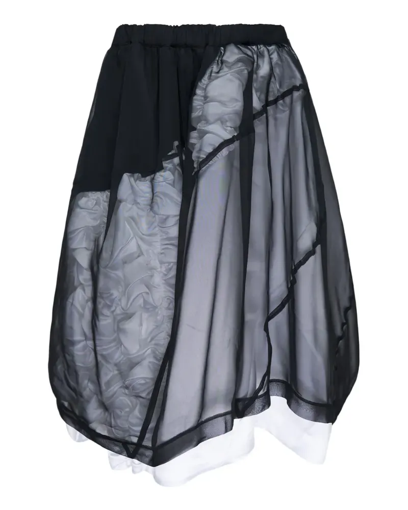 Comme des Garçons Minirock mit Rüschen - Schwarz Schwarz