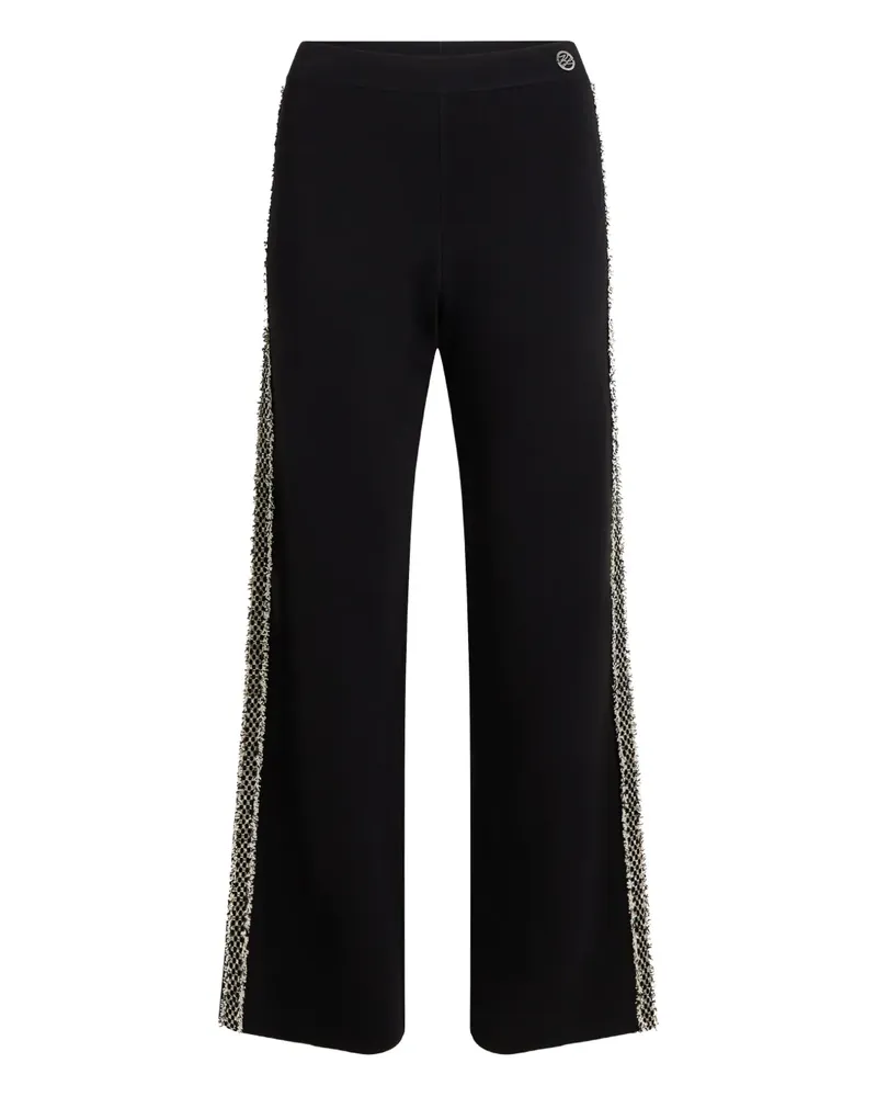 Karl Lagerfeld Strickhose mit Bouclé-Detail - Schwarz Schwarz