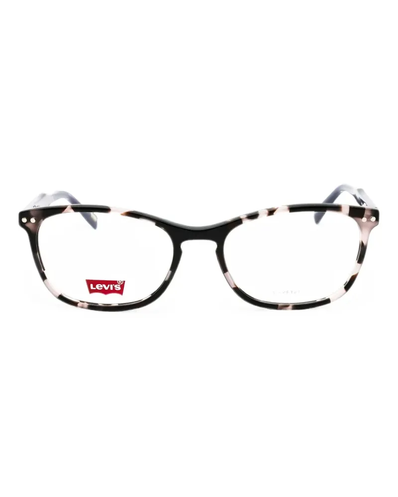 Levi's tortoiseshell-effect oval-frame glasses - Schwarz Schwarz