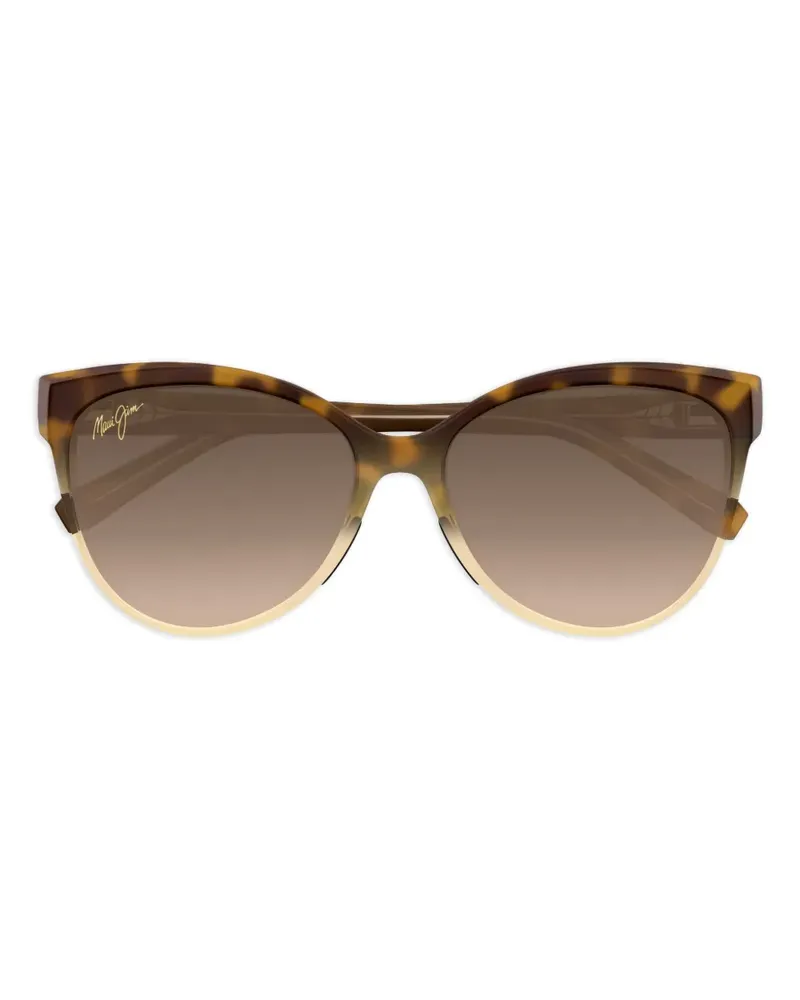 Maui Jim Olu'Olu Cat-Eye-Sonnenbrille in Schildpattoptik - Braun Braun