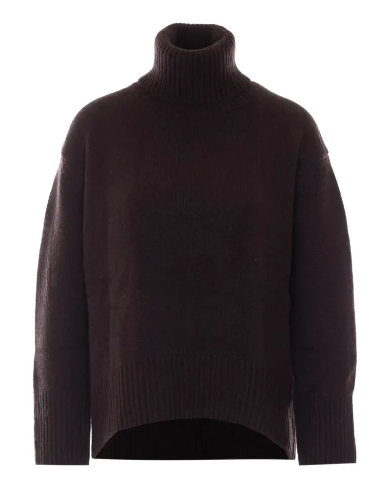 Not Shy Audrey Kaschmirpullover mit Stehkragen - Braun Braun